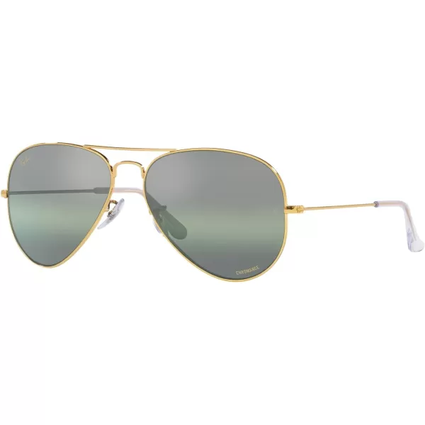 RayBan Rb3025 Classic Polarized Aviator SunglassesLegend GoldPolarized Gradient Dark Green Mirrored