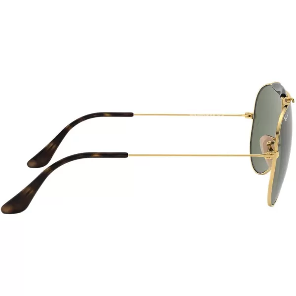 RayBan Rb3138 Shooter Aviator SunglassesGold HavanaG15 Green