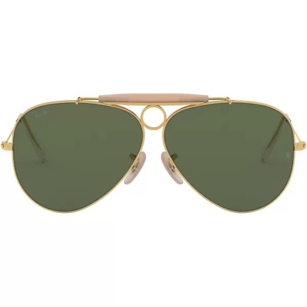 RayBan Rb3138 Shooter Aviator SunglassesGold NudeG15 Green