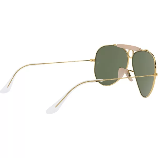 RayBan Rb3138 Shooter Aviator SunglassesGold NudeG15 Green