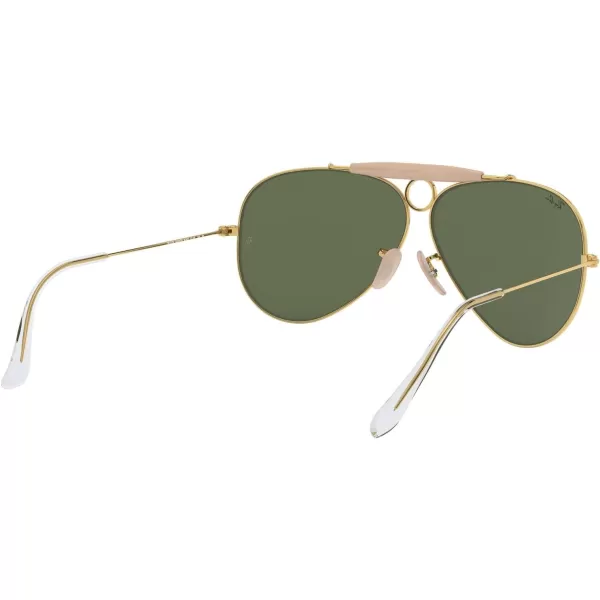 RayBan Rb3138 Shooter Aviator SunglassesGold NudeG15 Green