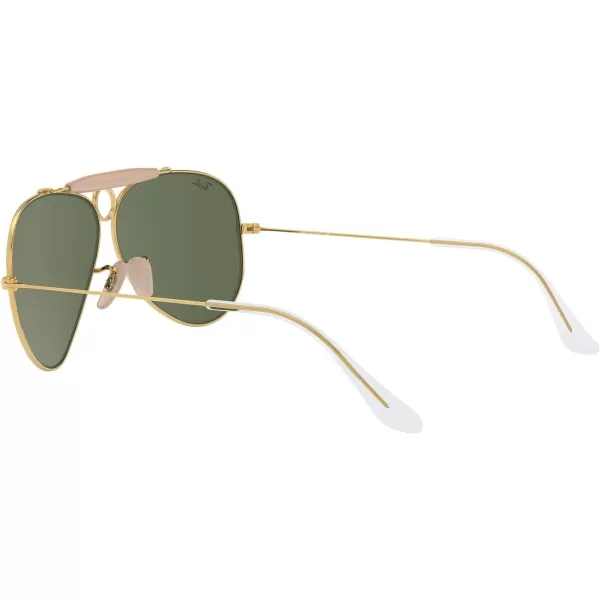 RayBan Rb3138 Shooter Aviator SunglassesGold NudeG15 Green