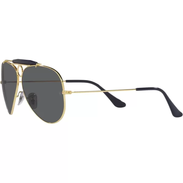 RayBan Rb3138 Shooter Aviator SunglassesLegend GoldDark Grey