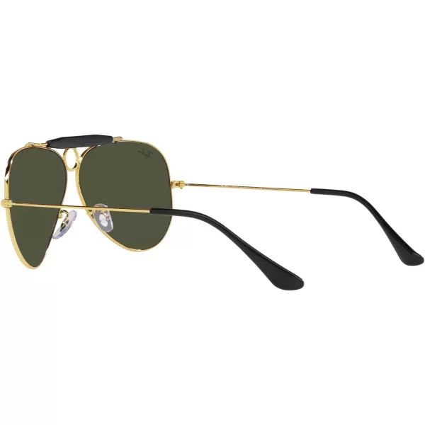 RayBan Rb3138 Shooter Aviator SunglassesLegend GoldGreen