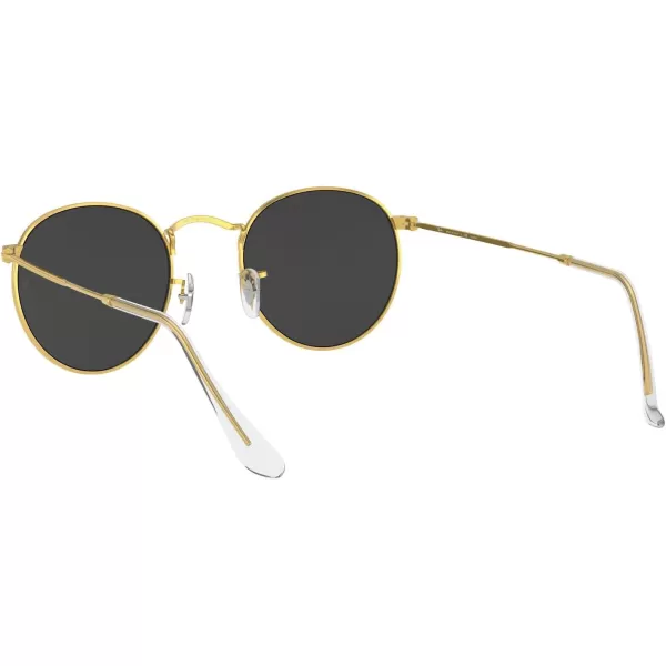 RayBan Rb3447 Round Metal SunglassesGoldBlack Polarized