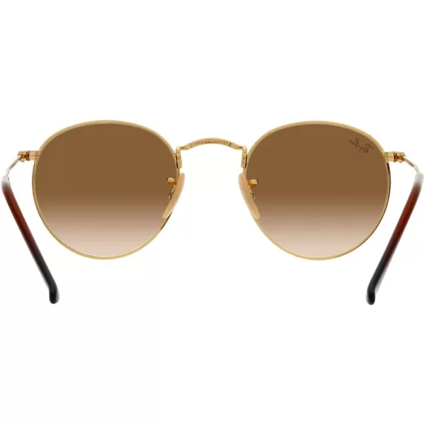 RayBan Rb3447 Round Metal SunglassesGoldClear Gradient Brown