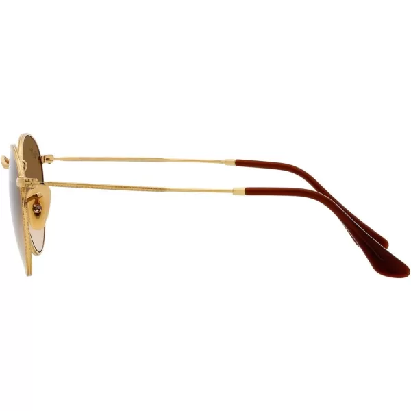 RayBan Rb3447 Round Metal SunglassesGoldClear Gradient Brown