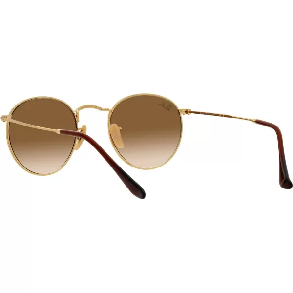 RayBan Rb3447 Round Metal SunglassesGoldClear Gradient Brown