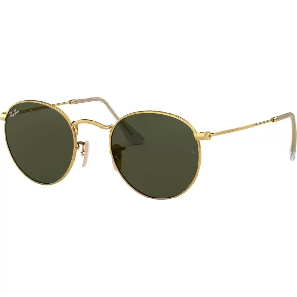 RayBan Rb3447 Round Metal SunglassesGoldG15 Green