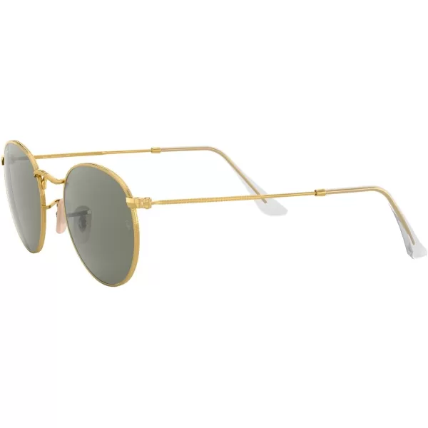 RayBan Rb3447 Round Metal SunglassesGoldGreen Polarized