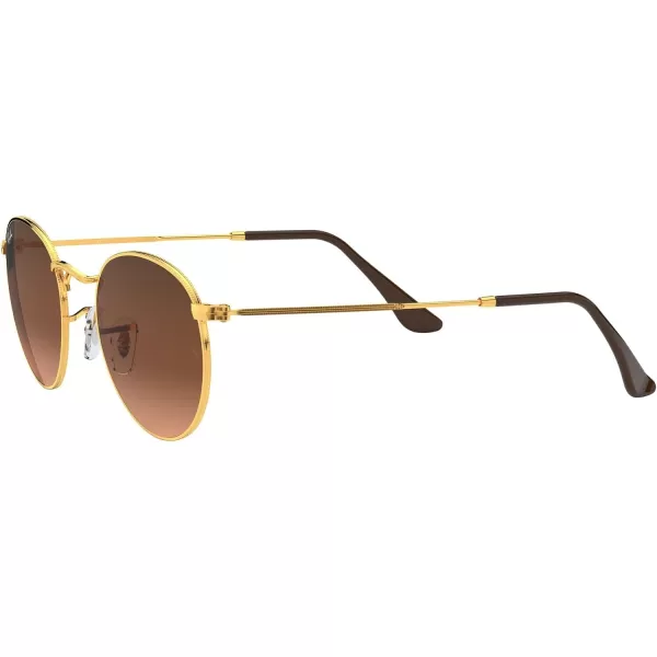 RayBan Rb3447 Round Metal SunglassesLight BronzePink Gradient Brown