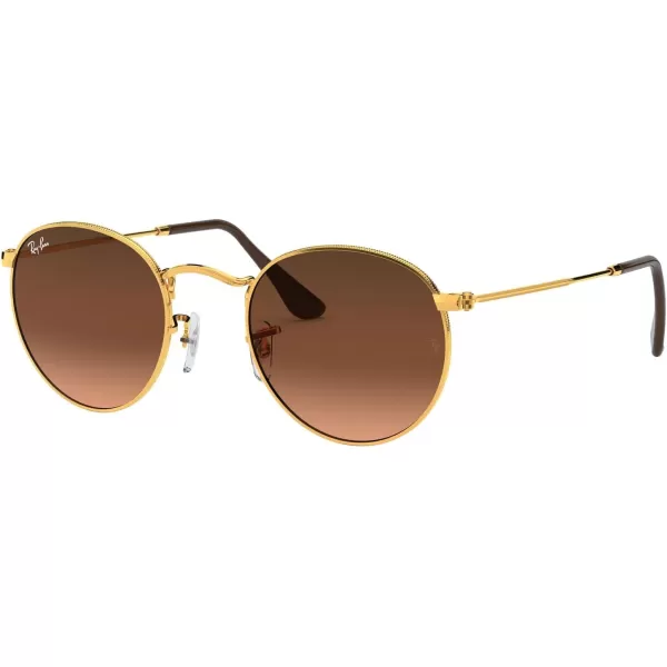 RayBan Rb3447 Round Metal SunglassesLight BronzePink Gradient Brown