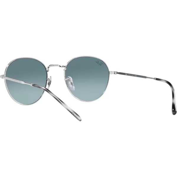 RayBan Rb3582 David Round SunglassesSilverBlue Gradient Grey