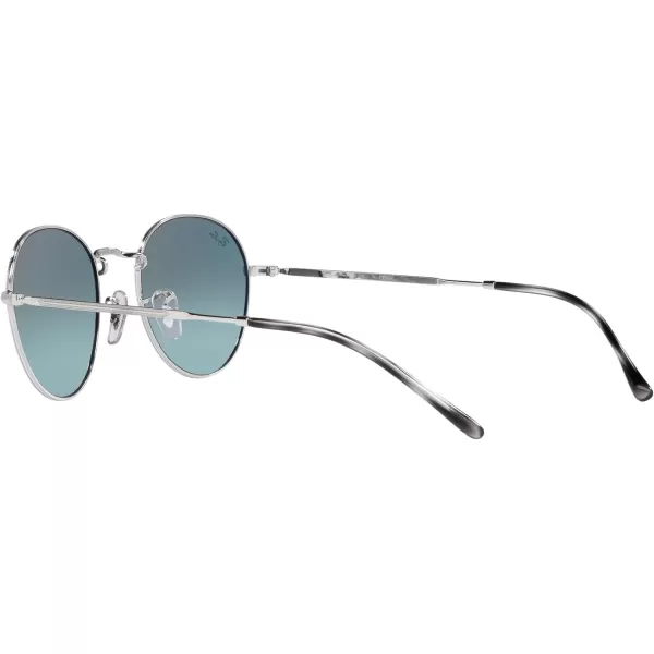 RayBan Rb3582 David Round SunglassesSilverBlue Gradient Grey