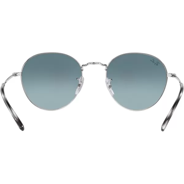 RayBan Rb3582 David Round SunglassesSilverBlue Gradient Grey