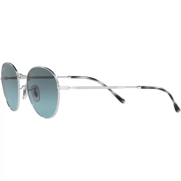 RayBan Rb3582 David Round SunglassesSilverBlue Gradient Grey