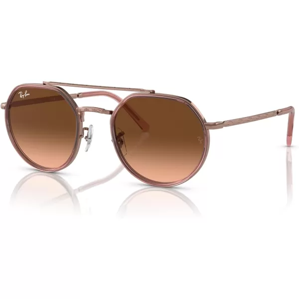 RayBan Rb3765 Round SunglassesCopperPink Gradient Brown