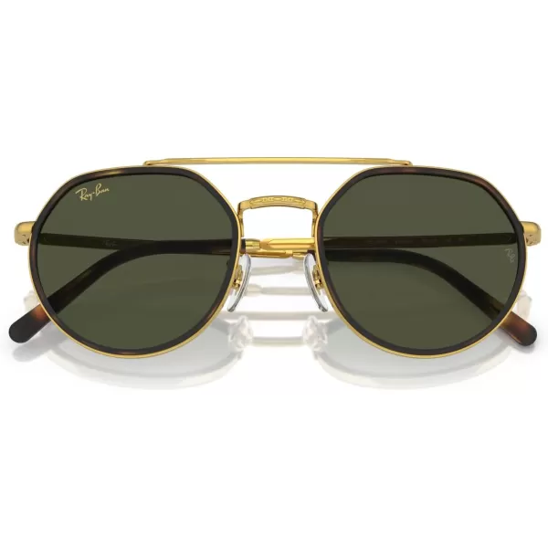 RayBan Rb3765 Round SunglassesLegend GoldGreen