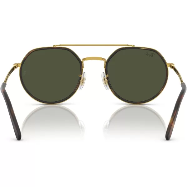 RayBan Rb3765 Round SunglassesLegend GoldGreen