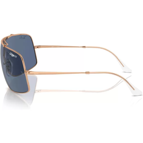 RayBan Rb3897 Wings Iii Rectangular SunglassesRose GoldDark Blue