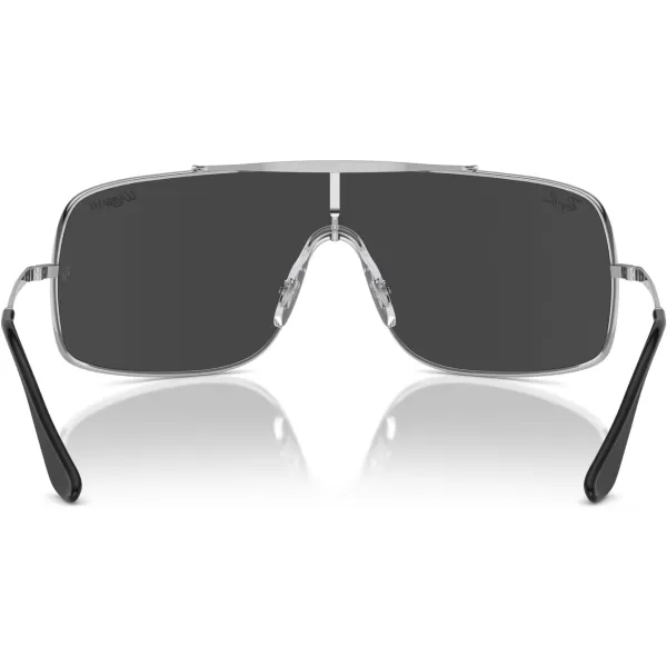 RayBan Rb3897 Wings Iii Rectangular SunglassesSilverGrey Mirrored Silver