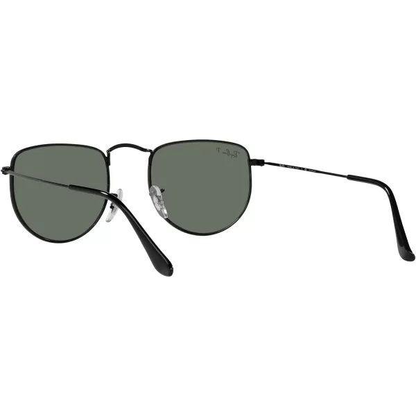 RayBan Rb3958 Elon Round SunglassesBlackPolarized Green