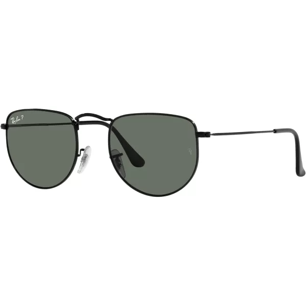 RayBan Rb3958 Elon Round SunglassesBlackPolarized Green