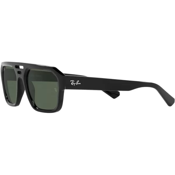 RayBan Rb4397 Corrigan Square SunglassesBlackDark Green