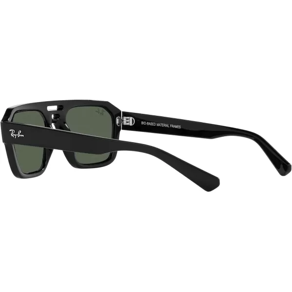 RayBan Rb4397 Corrigan Square SunglassesBlackDark Green