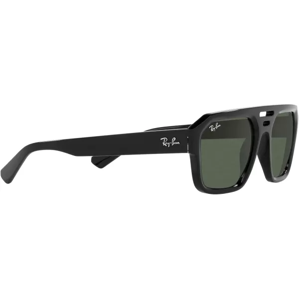 RayBan Rb4397 Corrigan Square SunglassesBlackDark Green