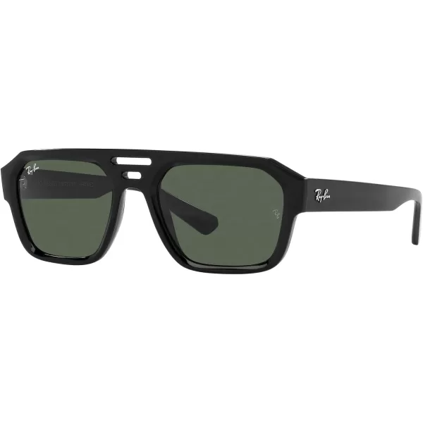 RayBan Rb4397 Corrigan Square SunglassesBlackDark Green