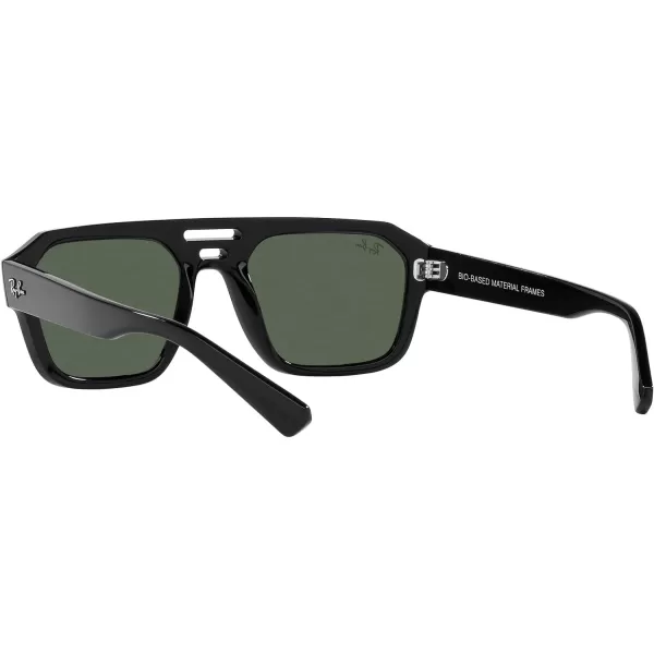 RayBan Rb4397 Corrigan Square SunglassesBlackDark Green