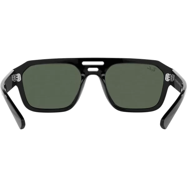 RayBan Rb4397 Corrigan Square SunglassesBlackDark Green