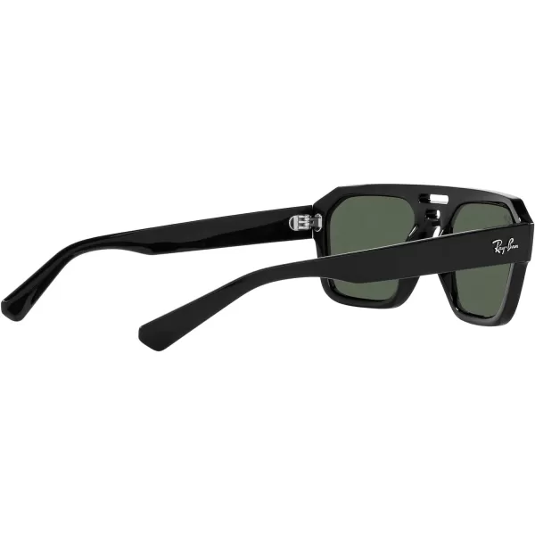 RayBan Rb4397 Corrigan Square SunglassesBlackDark Green