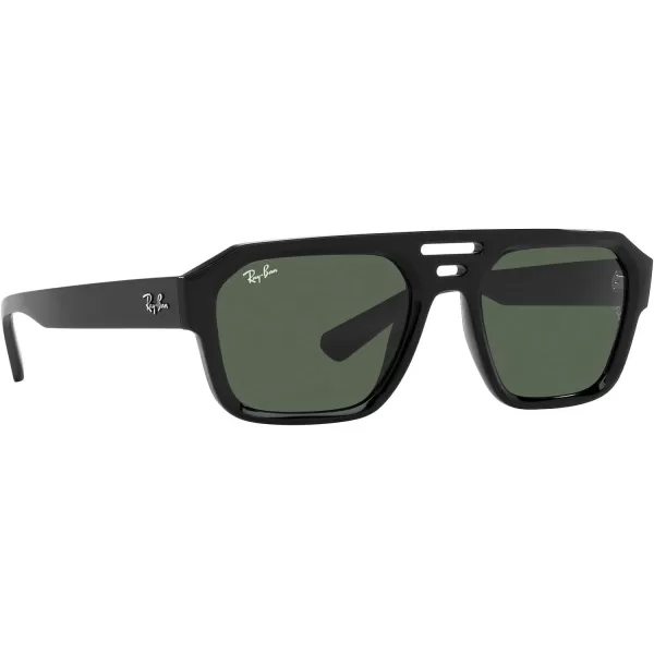 RayBan Rb4397 Corrigan Square SunglassesBlackDark Green