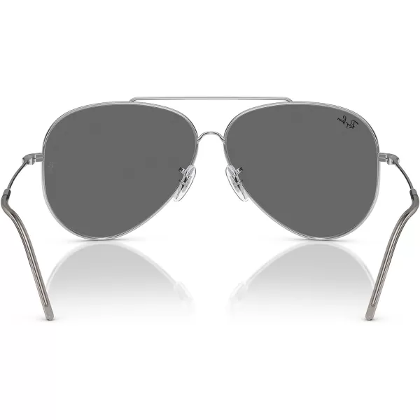 RayBan Rbr0101s Aviator Reverse SunglassesSilverDark Grey