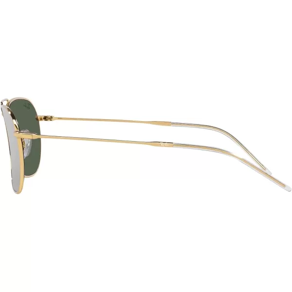 RayBan Rbr0102s Caravan Reverse Square SunglassesGoldDark Green