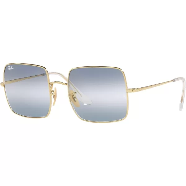 RayBan Womens Rb1971 Square SunglassesGoldClear Gradient Blue