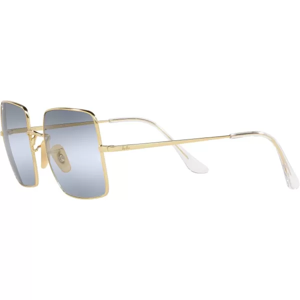 RayBan Womens Rb1971 Square SunglassesGoldClear Gradient Blue