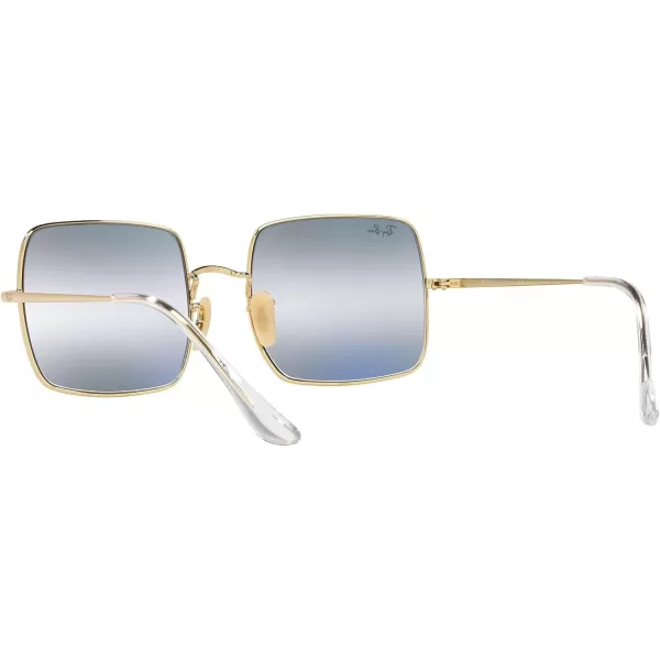 RayBan Womens Rb1971 Square SunglassesGoldClear Gradient Blue