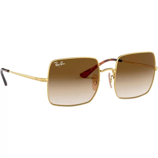 RayBan Womens Rb1971 Square SunglassesGoldClear Gradient Brown