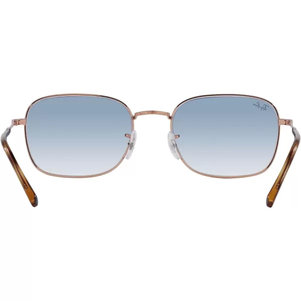 RayBan Womens Rb3706 Square SunglassesRose GoldClear Gradient Blue