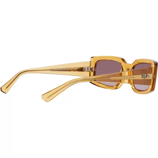 RayBan Womens Rb4395 Kiliane Square SunglassesTransparent YellowGradient Violet