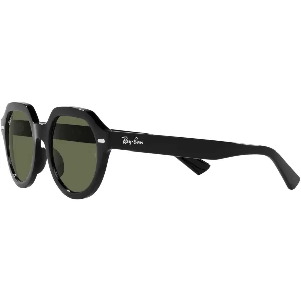 RayBan Womens Rb4399f Gina Low Bridge Fit Square SunglassesBlackGreen Polarized