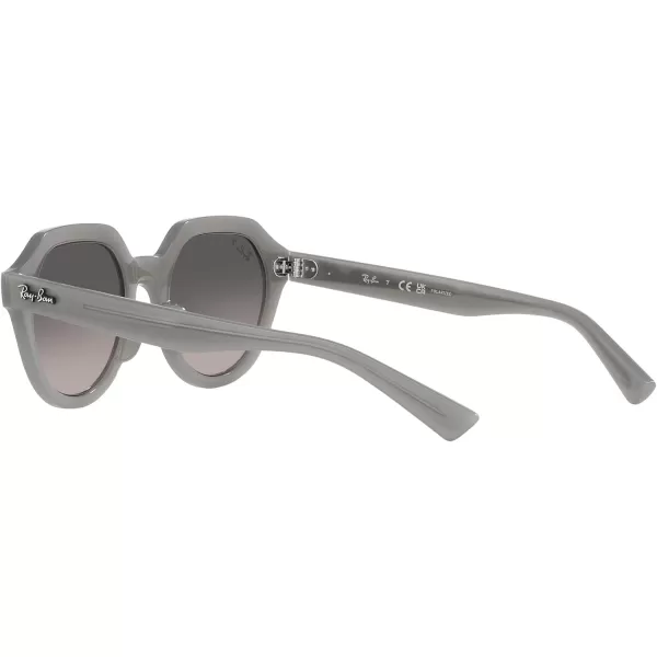 RayBan Womens Rb4399f Gina Low Bridge Fit Square SunglassesOpal GreyGrey Gradient Polarized