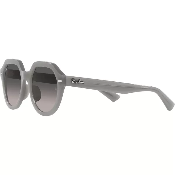 RayBan Womens Rb4399f Gina Low Bridge Fit Square SunglassesOpal GreyGrey Gradient Polarized