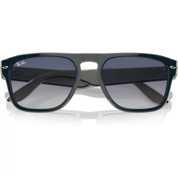 RayBan Womens Rb4407 Square SunglassesBlueGrey Transparent Light BrownGrey Gradient Blue