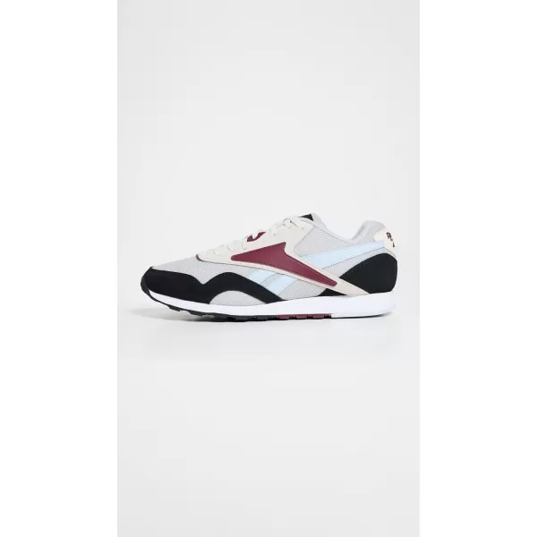 Reebok Mens Classic Nylon Plus SneakerBlackSteely FogMaroon