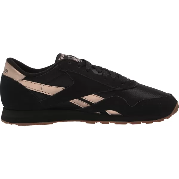 Reebok Mens Classic Nylon SneakerBlackGolden Bronze