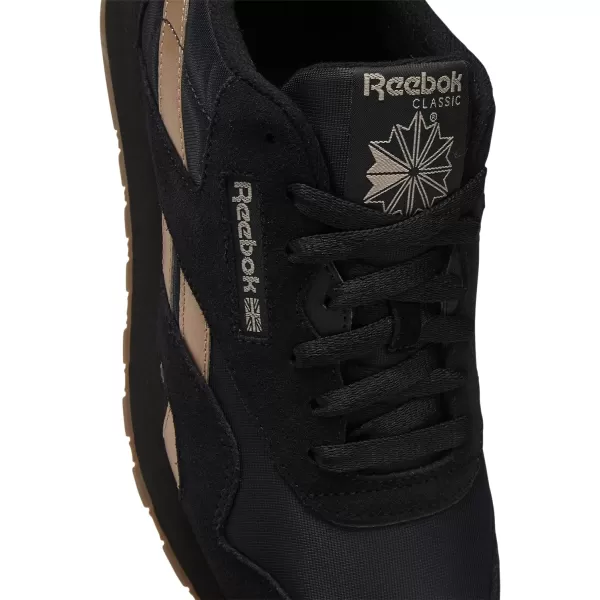 Reebok Mens Classic Nylon SneakerBlackGolden Bronze